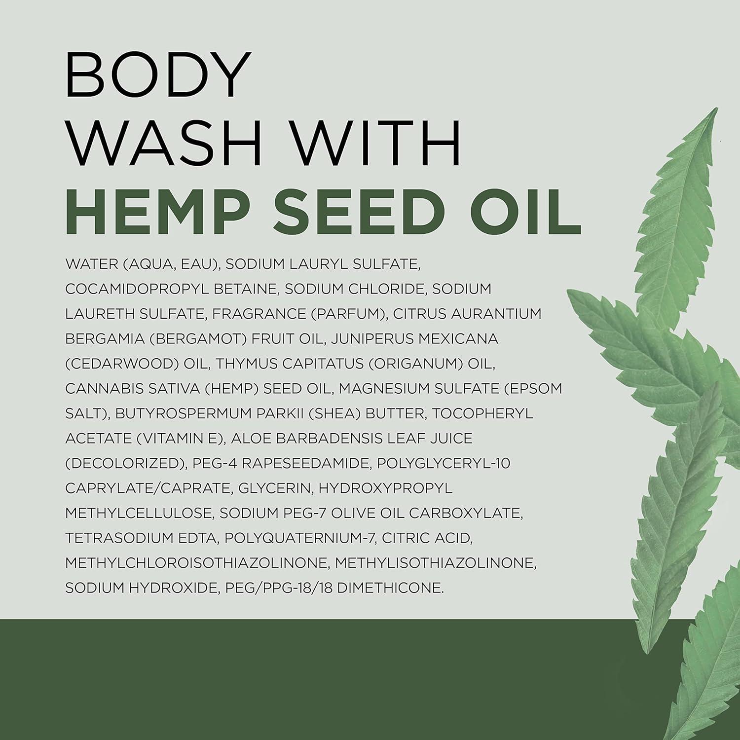 imageDr Teals Body Wash with Pure Epsom Salt Cannabis Sativa Hemp Seed Oil 24 fl oz Pack of 4
