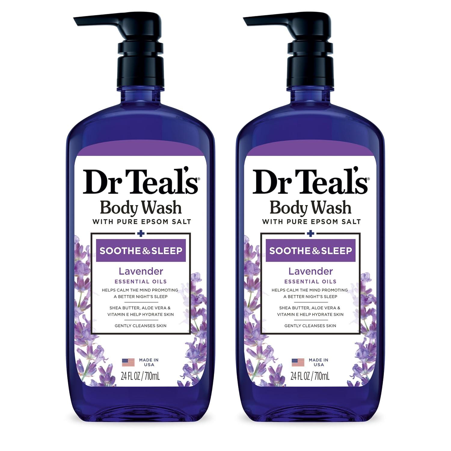 imageDr Teals Body Wash with Pure Epsom Salt DaytimeNighttime with Vitamin C ampamp Sleep Blend 24 fl oz Pack of 248 Fl Oz Pack of 1