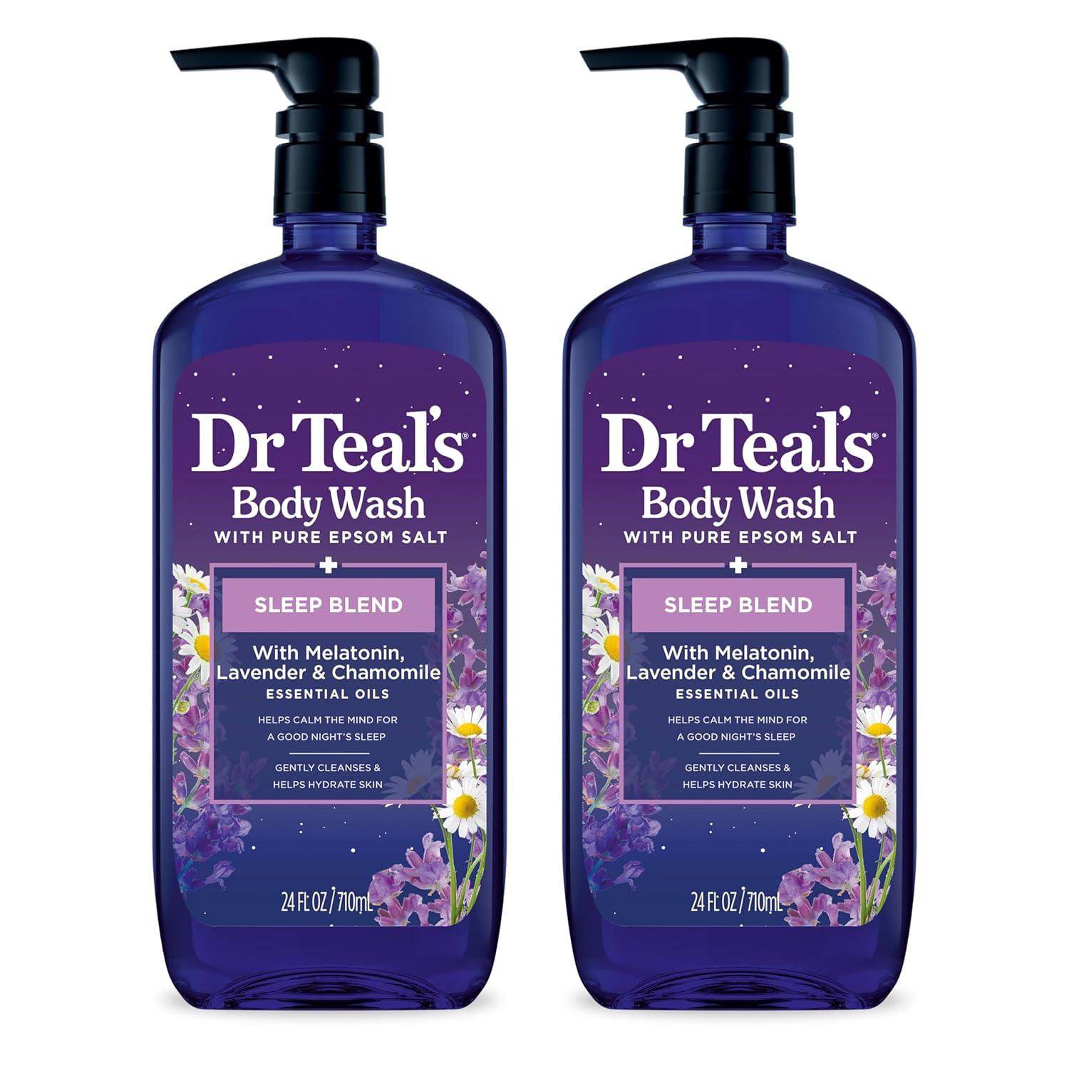 imageDr Teals Body Wash with Pure Epsom Salt DaytimeNighttime with Vitamin C ampamp Sleep Blend 24 fl oz Pack of 248 Fl Oz Pack of 1
