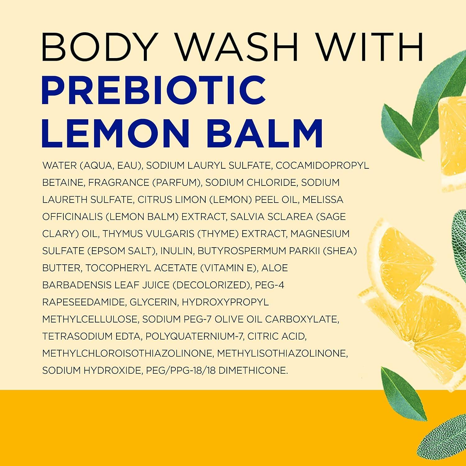 imageDr Teals Body Wash with Pure Epsom Salt with Prebiotic Lemon Balm ampamp Sage 24 fl oz Pack of 4Body Wash