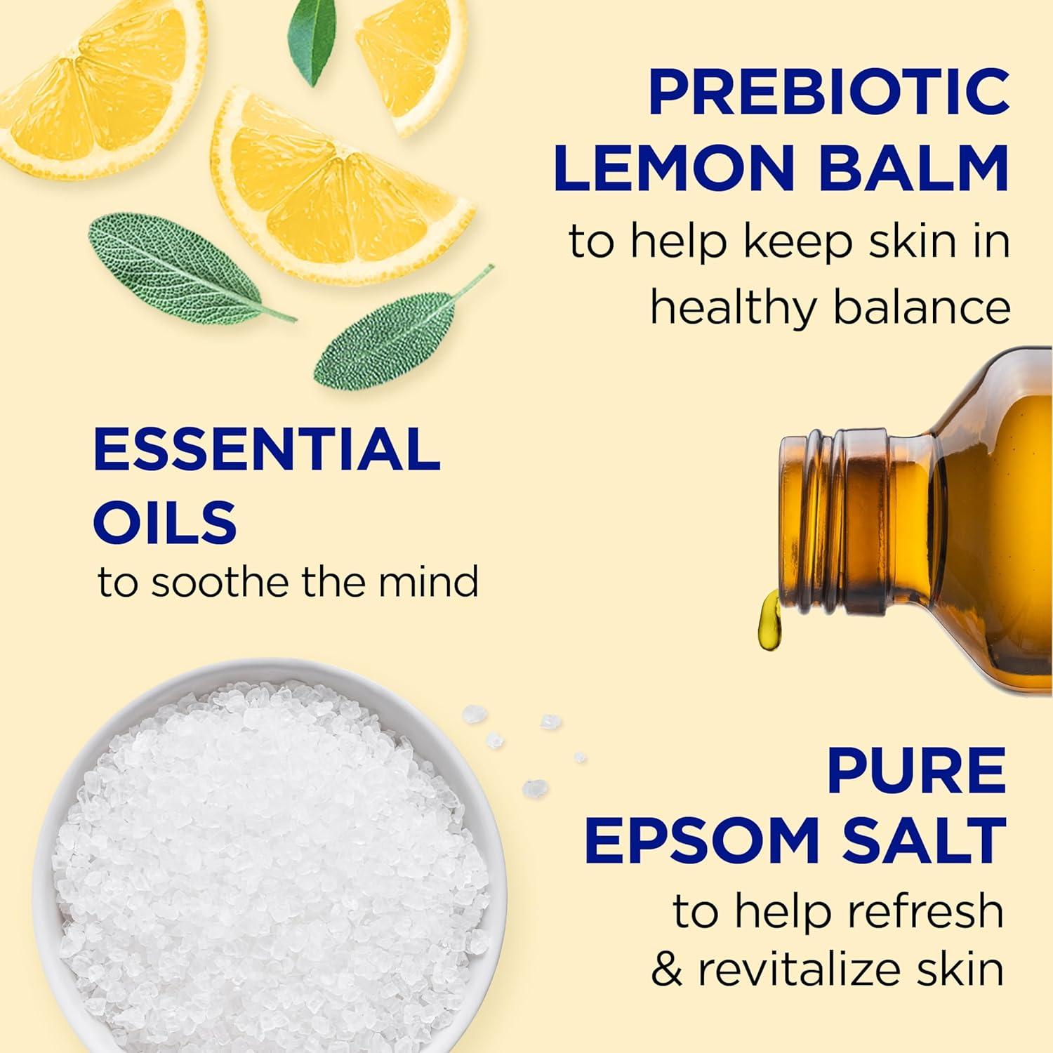 imageDr Teals Body Wash with Pure Epsom Salt with Prebiotic Lemon Balm ampamp Sage 24 fl oz Pack of 4Body Wash
