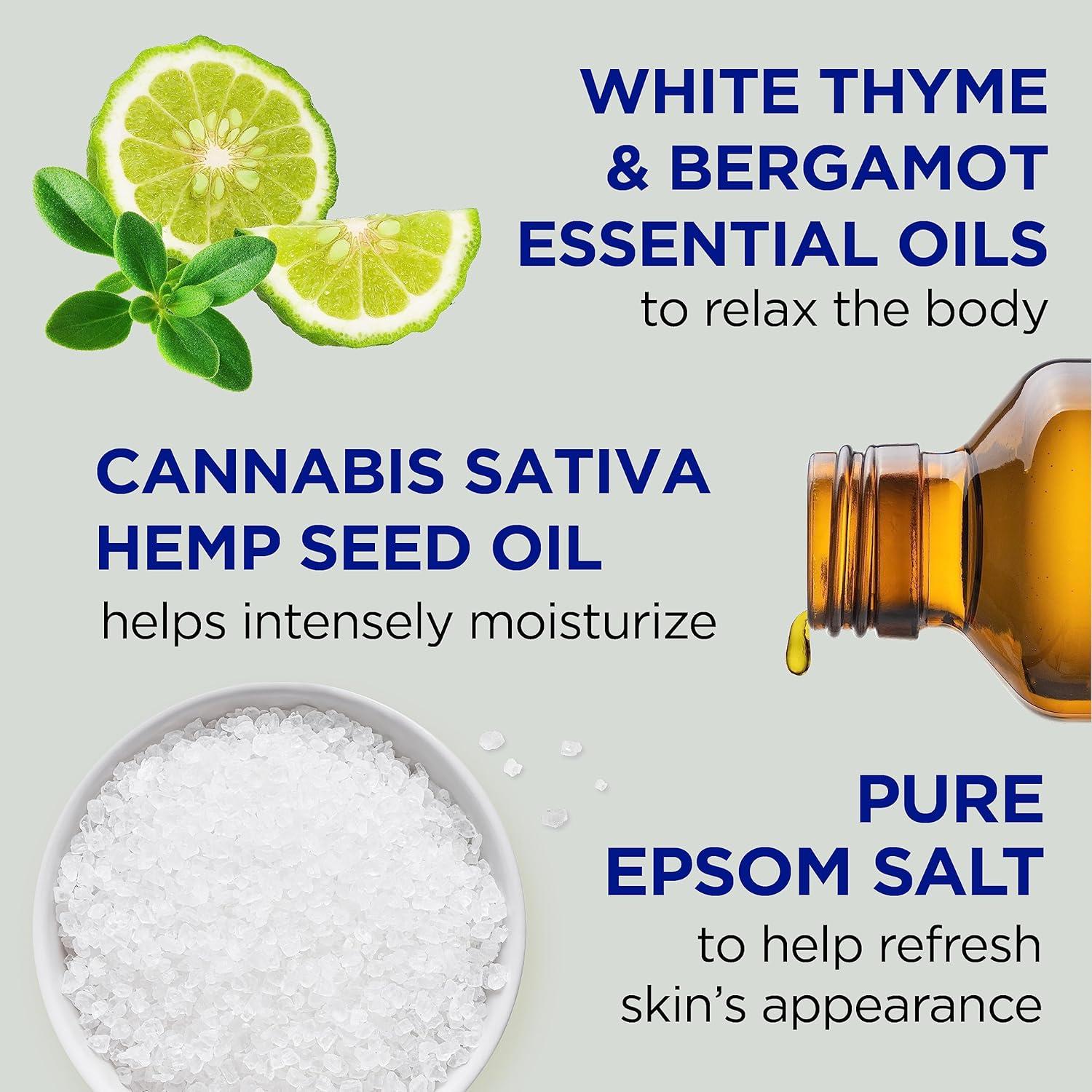 imageDr Teals Foaming Bath with Pure Epsom Salt Cannabis Sativa Hemp Seed Oil 34 fl oz Pack of 4