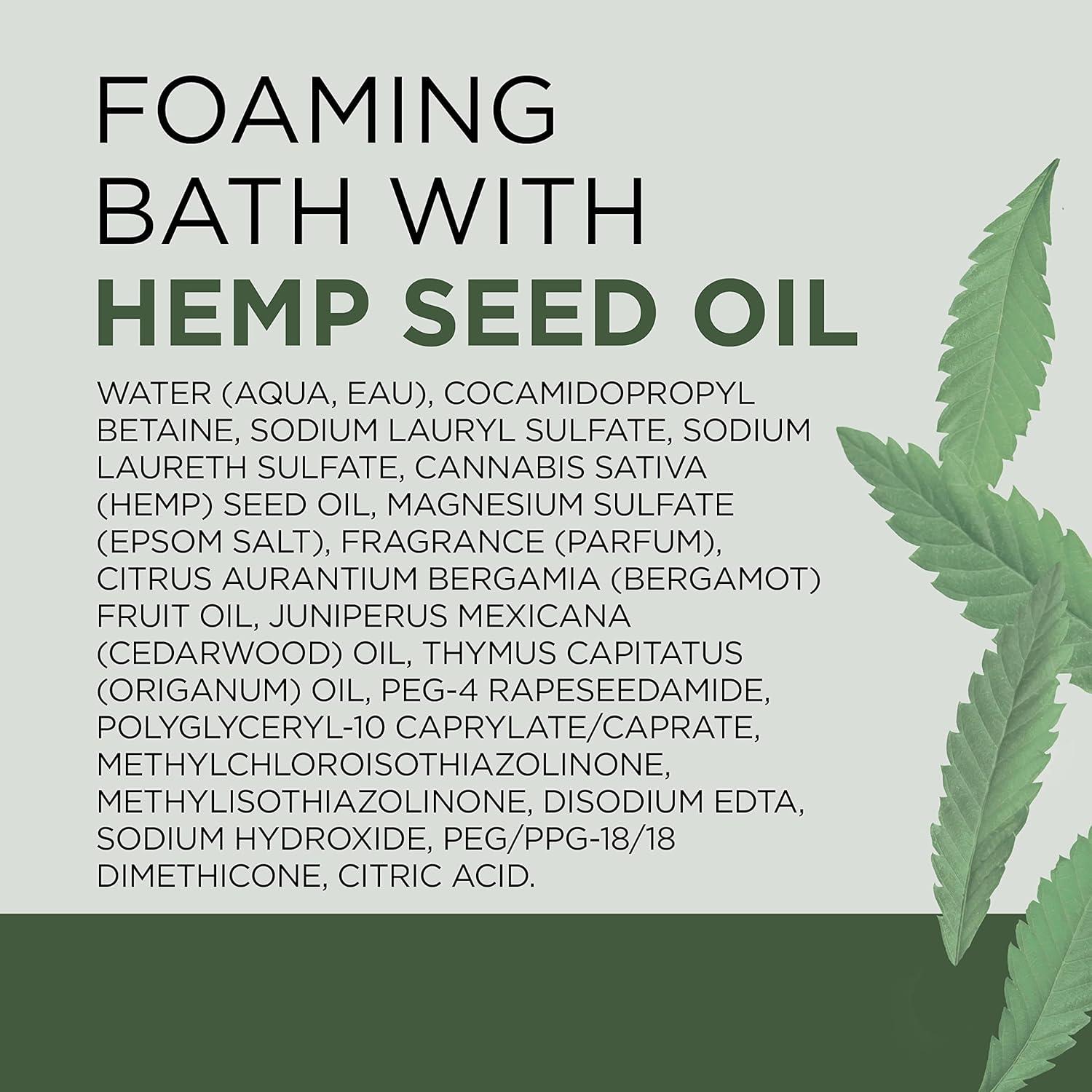 imageDr Teals Foaming Bath with Pure Epsom Salt Cannabis Sativa Hemp Seed Oil 34 fl oz Pack of 4