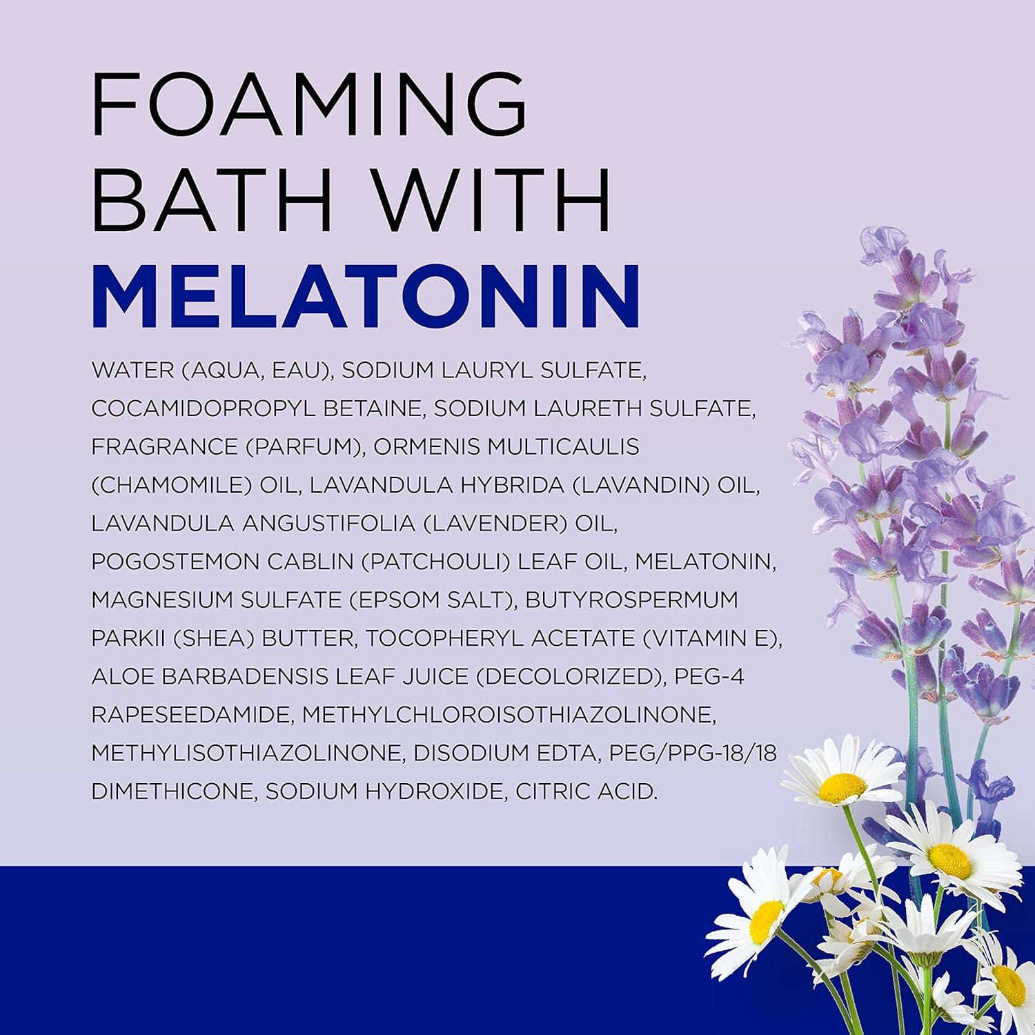 imageDr Teals Foaming Bath with Pure Epsom Salt Melatonin Sleep Soak with Essential Oil Blend 34 fl oz Pack of 4