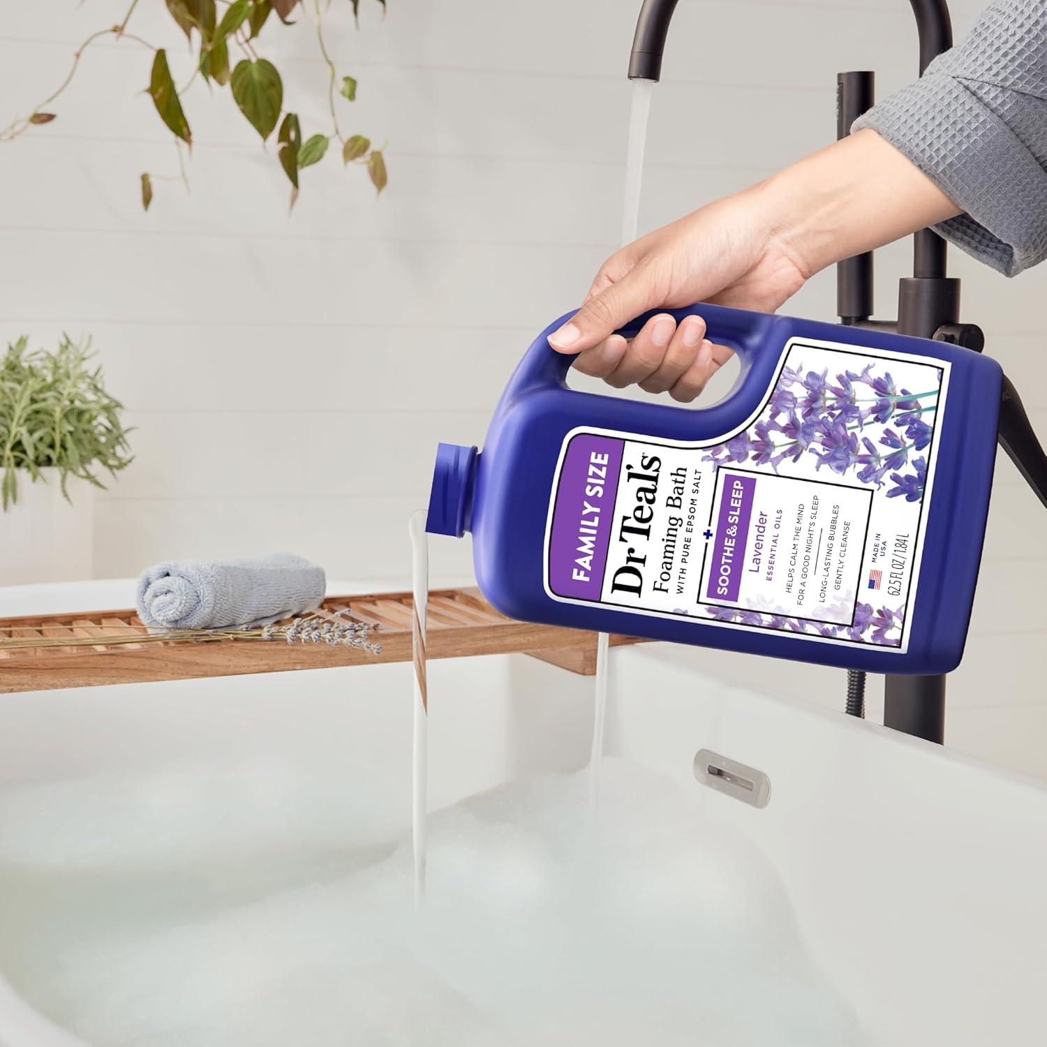 imageDr Teals Foaming Bath with Pure Epsom Salt Soothe ampamp Sleep with Lavender 625 fl oz