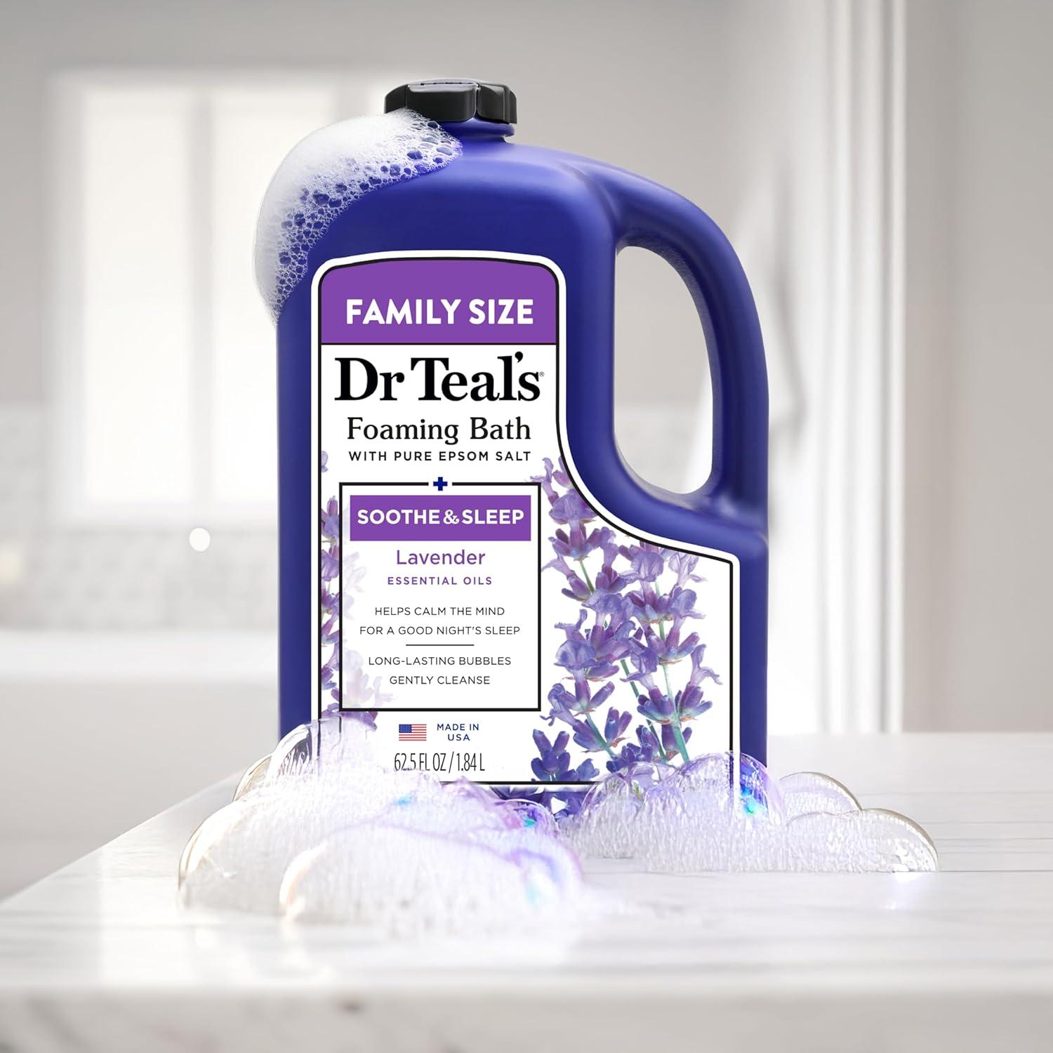 imageDr Teals Foaming Bath with Pure Epsom Salt Soothe ampamp Sleep with Lavender 625 fl oz