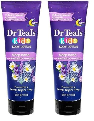 imageDr Teals Kids Sleep Body Lotion with Melatonin ampamp Essential Oil Blend 8 fl oz Pack of 2See Label