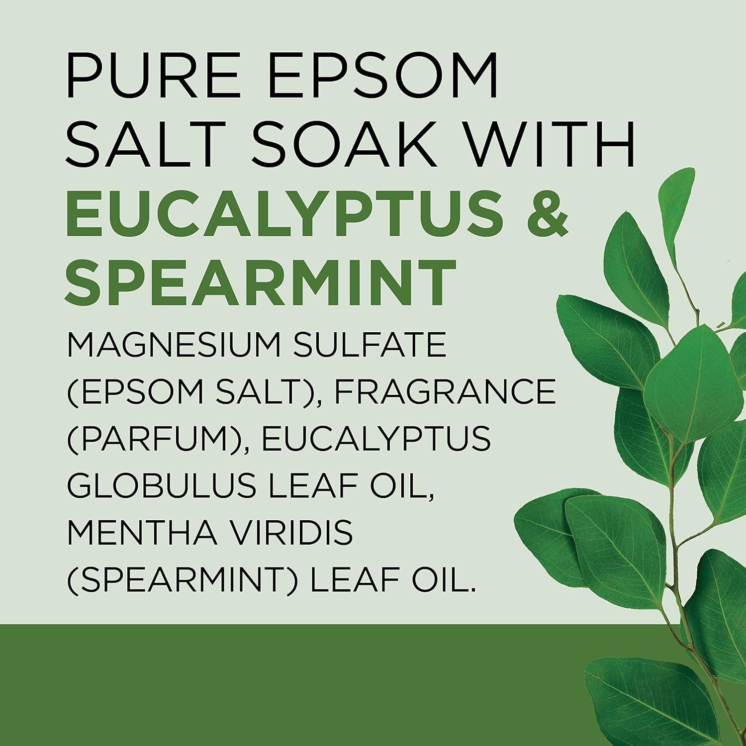 imageDr Teals Pure Epsom Salt Relax ampamp Relief with Eucalyptus and Spearmint 3 lb Pack of 4