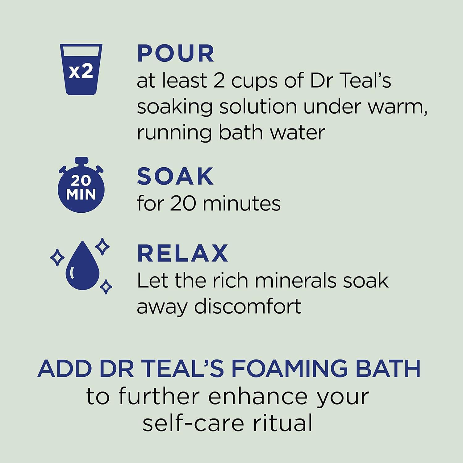 imageDr Teals Pure Epsom Salt Relax ampamp Relief with Eucalyptus and Spearmint 3 lb Pack of 4