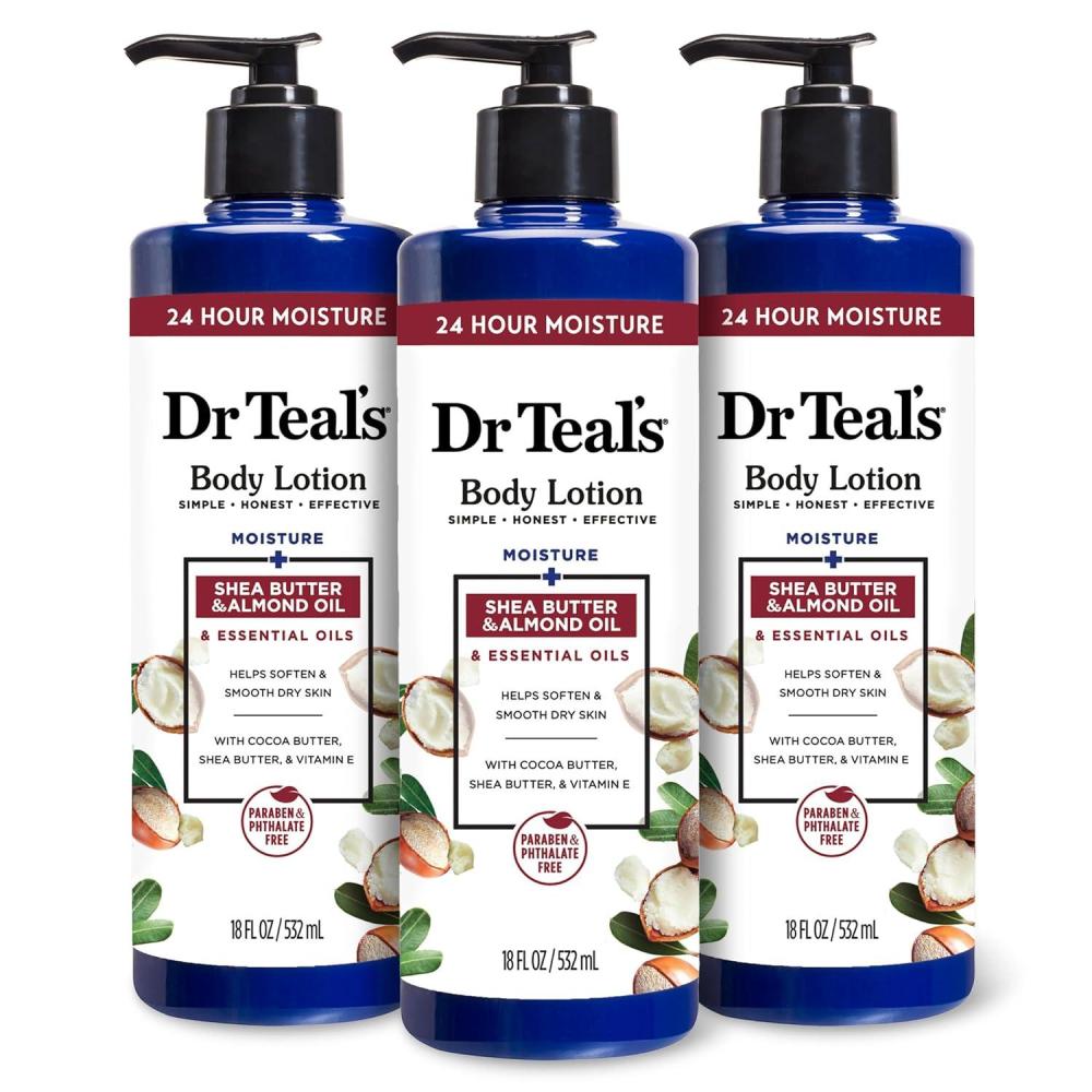 imageDr Teals Body Lotion Cannabis Sativa Hemp Seed Oil ampamp Essential Oils 18 fl oz Pack of 3Shea Butter Almond