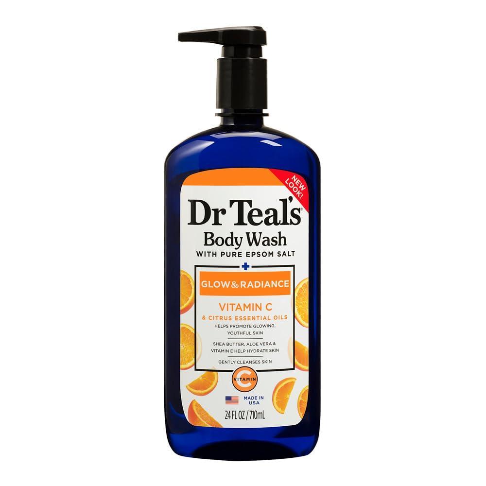 imageDr Teals Body Wash with Pure Epsom Salt DaytimeNighttime with Vitamin C ampamp Sleep Blend 24 fl oz Pack of 224 Fl Oz Pack of 1