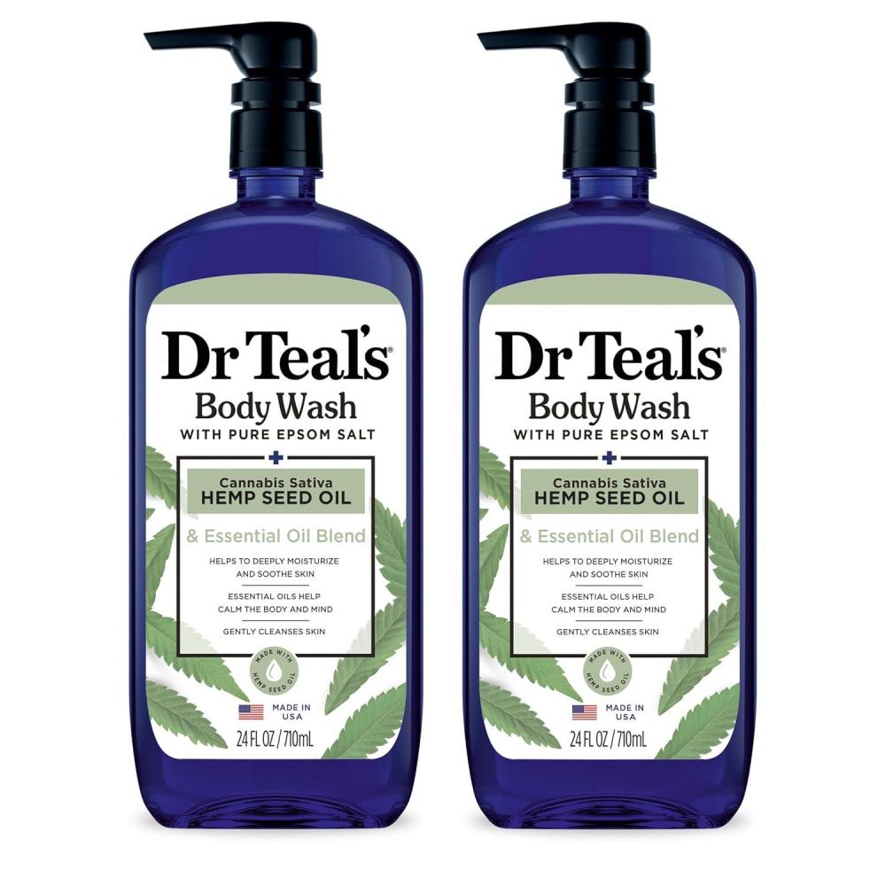 imageDr Teals Body Wash with Pure Epsom Salt DaytimeNighttime with Vitamin C ampamp Sleep Blend 24 fl oz Pack of 248 Fl Oz Pack of 1
