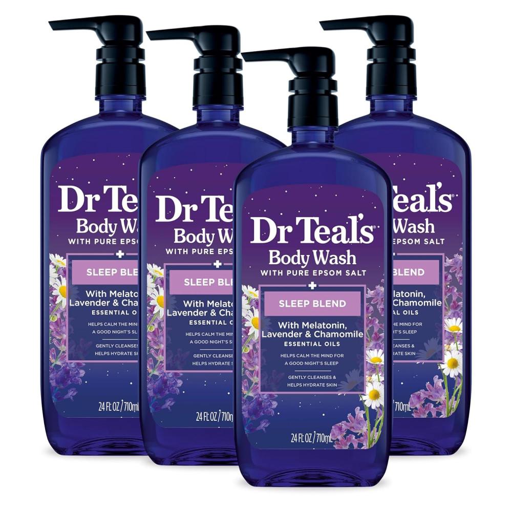 imageDr Teals Body Wash with Pure Epsom Salt Sleep Blend with Melatonin 24 fl oz Pack of 424 Ounce Pack of 4