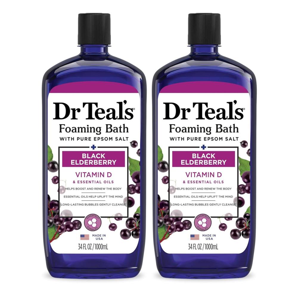 imageDr Teals Foaming Bath with Pure Epsom Salt Lavender ampamp Eucalyptus 34 fl oz Pack of 268 Fl Oz Pack of 1
