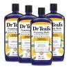imageDr Teals Foaming Bath with Pure Epsom Salt Prebiotic Lemon Balm ampamp Essential Oils 34 fl oz Pack of 4Bathwater Additive