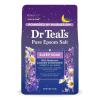 imageDr Teals Pure Epsom Magnesium Salt Soak Sleep Blend with Melatonin Lavender ampamp Essential Oils 3 lb Pack of 4Sleep Soak