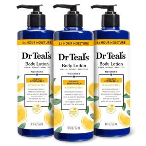 Dr Teal’s Body Lotion, Cannabis Sativa Hemp Seed Oil & Essential Oils, 18 fl oz (Pack of 3)(Lemon Balm & Essential Oils)