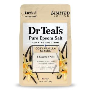 Dr Teal’s Epsom Salt Magnesium Soak, Limited Edition Fresh Spring Rain, 3lbs(Vanilla)