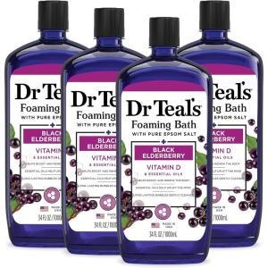 Dr. Teal’s Epsom Salt Soaking Solution and Foaming Bath with Pure Epsom Salt Combo Pack, Lavender (Pack of 2)(34 Fl Oz (Pack of 4))