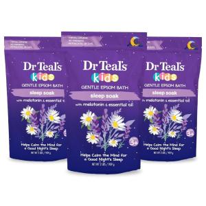 Dr Teal’s Kids Gentle Epsom Salt, Sleep Soak with Melatonin & Essential Oil Blend, 2 lbs (Pack of 3)