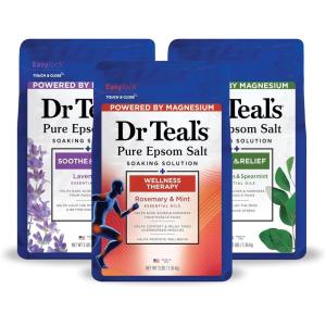 Dr Teal’s Pure Epsom Salt, Lavender & Eucalyptus Duo Bundle, 3 lbs (Pack of 2)(Lavender  Eucalyptus  and Rosemary)