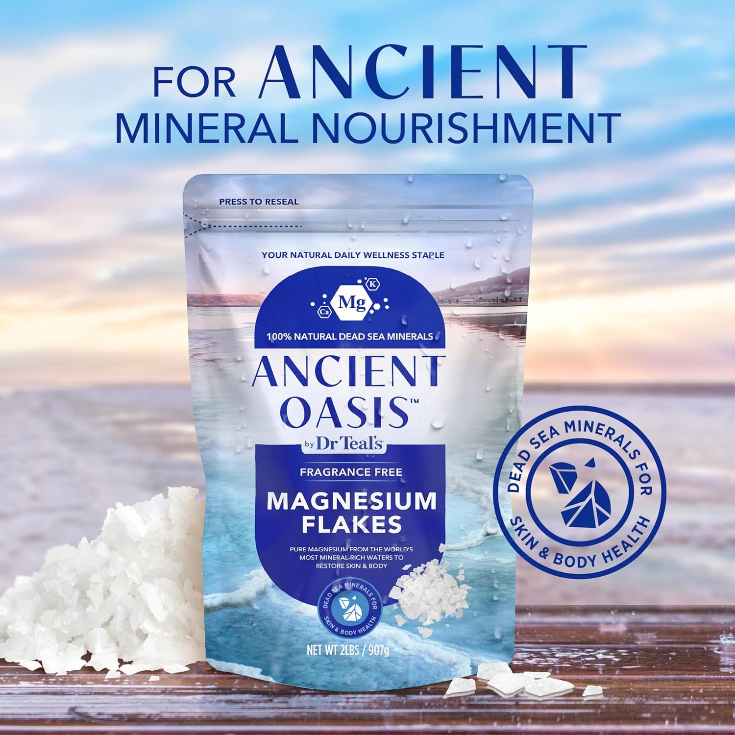 image:imageAncient Oasis by Dr Teals Magnesium Flakes Fragrance Free 2 lbs32 Ounce Pack of 1