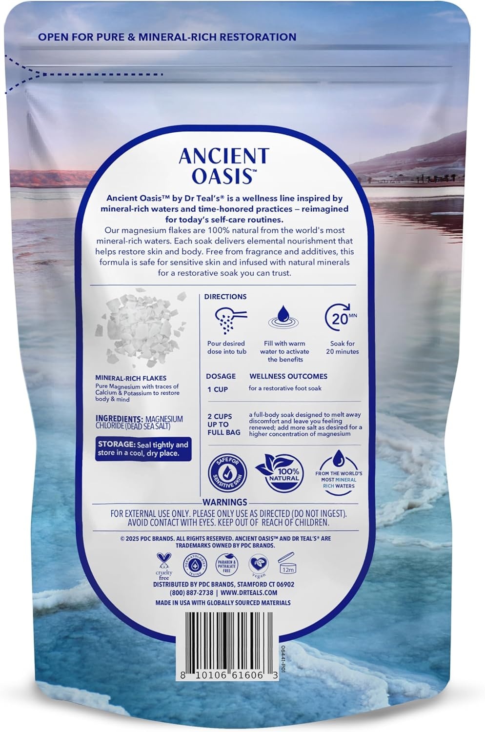 image:imageAncient Oasis by Dr Teals Magnesium Flakes Fragrance Free 2 lbs32 Ounce Pack of 1
