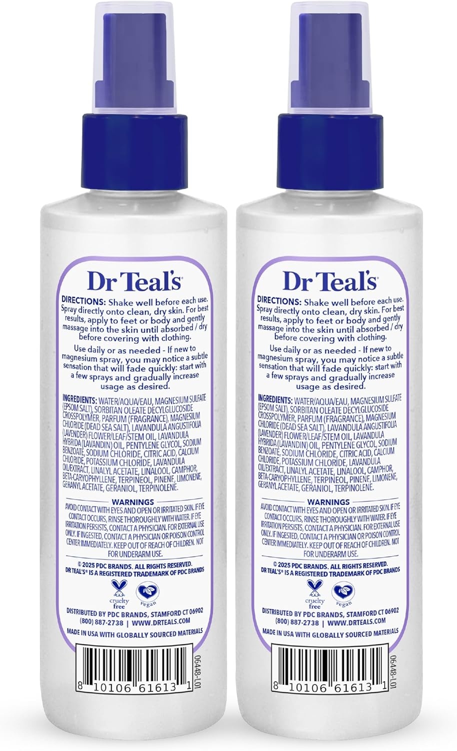 image:imageDr Teals Magnesium Lavender Spray with Natural Dead Sea Salt 8 fl oz Pack of 2