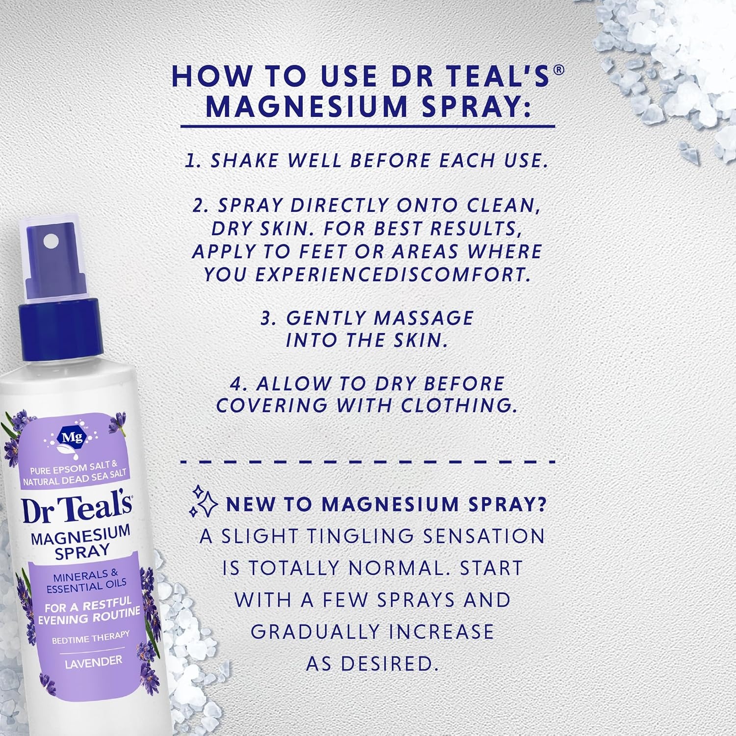 image:imageDr Teals Magnesium Lavender Spray with Natural Dead Sea Salt 8 fl oz Pack of 2