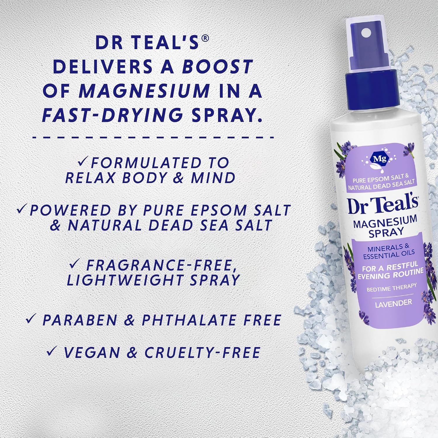 image:imageDr Teals Magnesium Lavender Spray with Natural Dead Sea Salt 8 fl oz Pack of 2