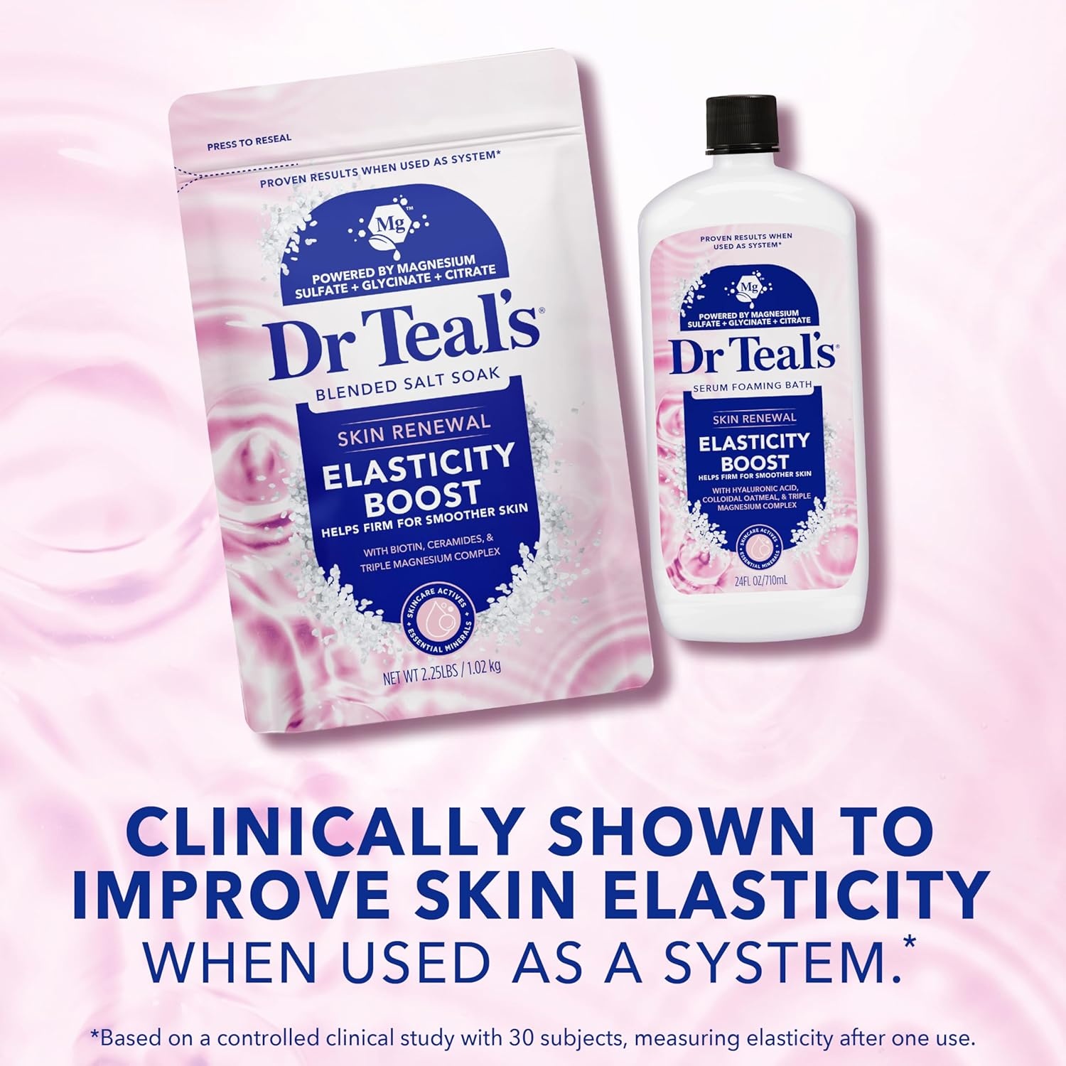 image:imageDr Teals Skin Renewal Elasticity Boost Blended Salt Soak 225 lb36 Ounce Pack of 2