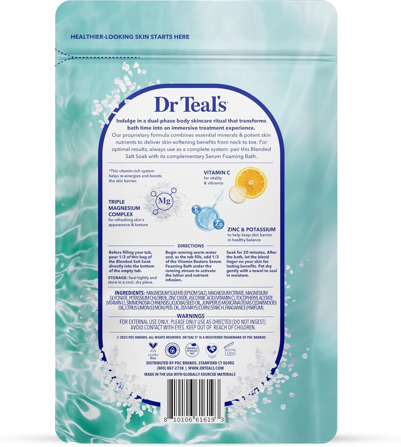 image:imageDr Teals Skin Renewal Vitamin Restore Blended Salt Soak 225 lb36 Ounce Pack of 1