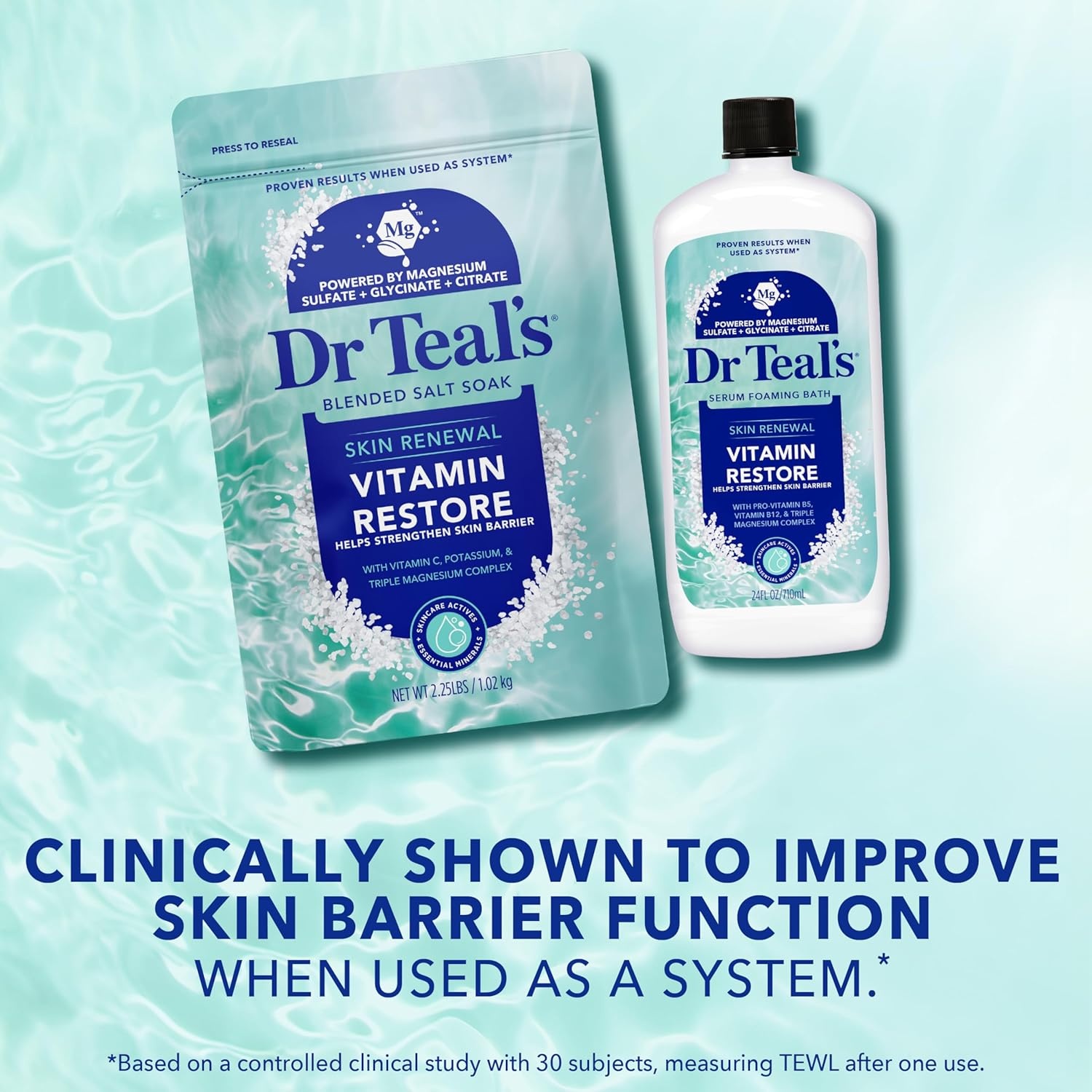 image:imageDr Teals Skin Renewal Vitamin Restore Blended Salt Soak 225 lb36 Ounce Pack of 2