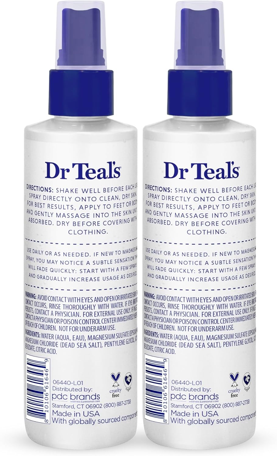 image:imageDr Teals Topical Magnesium Spray with Natural Dead Sea Salt Fragrance Free 8 fl oz Pack of 2