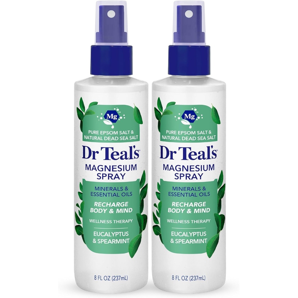 image:imageDr Teals Magnesium Eucalyptus Spray with Natural Dead Sea Salt 8 fl oz Pack of 2