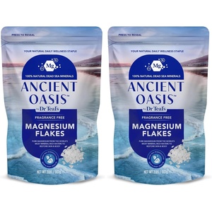 Ancient Oasis by Dr Teal’s Magnesium Flakes, Fragrance Free, 2 lbs(32 Ounce (Pack of 2))